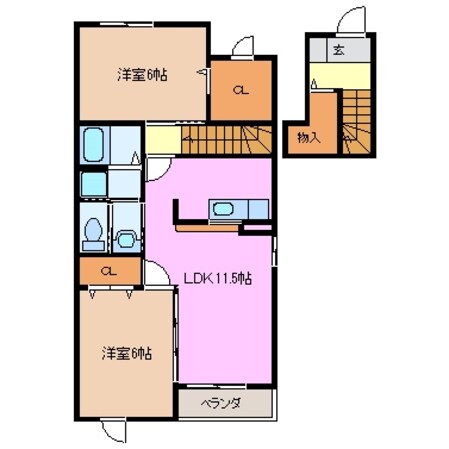 ゴールデンステージ三郷Ⅰ　Ａ棟の物件間取画像